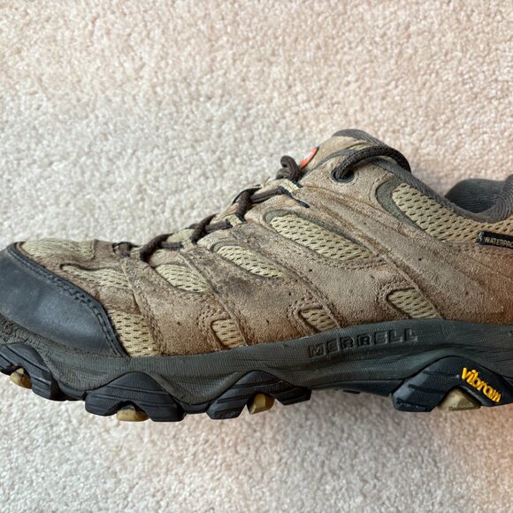 Merrell Moab Men's Waterproof Hiking Shoes Size 10W Brown Tan J135537W - Picture 7 of 8